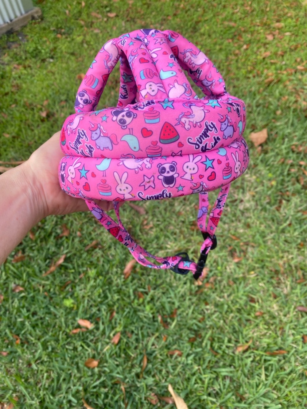 Baby Helmet Simply Kids Pink with Cute Animal Print